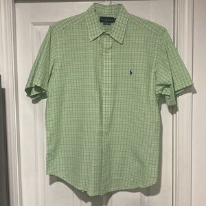 Ralph Lauren s/s Classic fit lime green plaid shirt XL